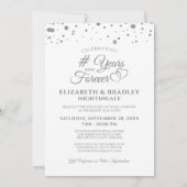 Invitation Anniversaire Argent ANNÉES DANS POUR TOUJOURS Reno (Dos)