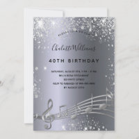 Anniversaire argent musique notes métal parties sc