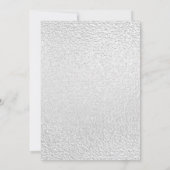 Invitation Anniversaire argent noir notes métalliques (Dos)