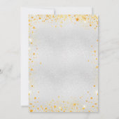 Invitation Anniversaire argent or parties scintillant poussiè (Dos)