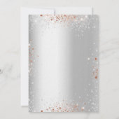 Invitation Anniversaire argent rose or parties scintillant ba (Dos)