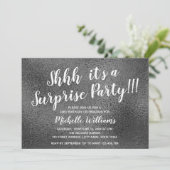 Invitation Anniversaire argenté Girly de fête des parties (Debout devant)