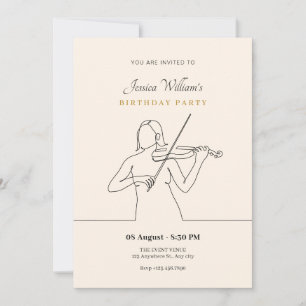 Invitation Anniversaire artistique violoniste