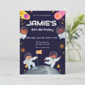 Invitation anniversaire astronaute de l'espace (Debout devant)