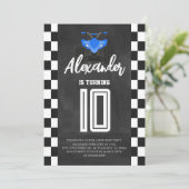 Invitation Anniversaire ATV Quad 4 roues Chalkboard (Debout devant)