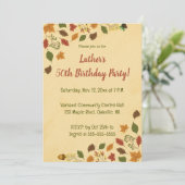 Invitation Anniversaire Automne Modifiable (Debout devant)