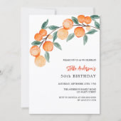 Invitation Anniversaire aux oranges (Devant)
