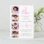 Invitation Anniversaire Avec Collage Photo (Debout devant)