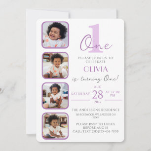 Invitation Anniversaire Avec Collage Photo