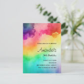 Invitation anniversaire avec design abstrait aux c (Debout devant)