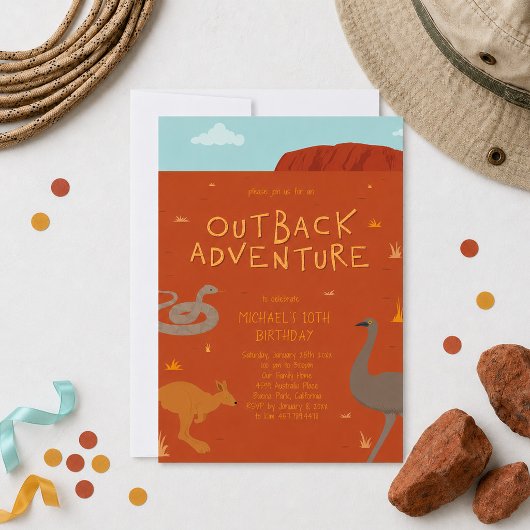 Invitation Anniversaire Aventure Outback