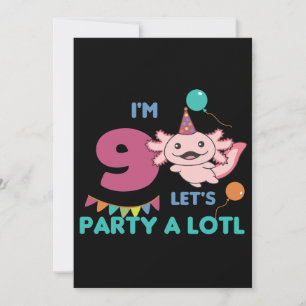 Invitation Anniversaire Axolotl Enfants Axolotls Sweet Axolot