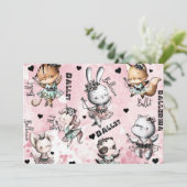 Invitation Anniversaire Ballerina (Debout devant)