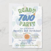 Invitation anniversaire ballon fête Ready Two (Devant)