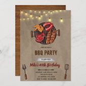 Invitation anniversaire barbecue (Devant / Derrière)