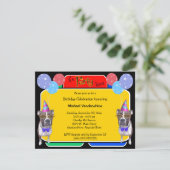 Invitation Anniversaire Barker de boxeur (Debout devant)