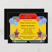 Invitation Anniversaire Barker de carlin (Devant / Derrière)