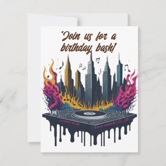 Invitation Anniversaire Bash ! (Devant)