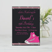 Invitation Anniversaire basket, Pink Bling (Debout devant)