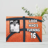 INVITATION ANNIVERSAIRE - BASKETBALL - 16E INVITATION/PHOTO (Debout devant)