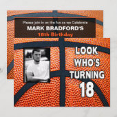 INVITATION ANNIVERSAIRE - BASKETBALL - 18E INVITATION/PHOTO (Devant / Derrière)