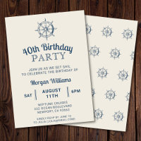 Anniversaire Bateau fête n'importe quel âge Bateau