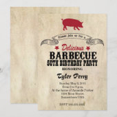 Invitation Anniversaire BBQ (Devant / Derrière)