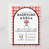 Invitation anniversaire BBQ de jardin | Modifiable (Devant)
