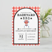 Invitation anniversaire BBQ de jardin | Modifiable (Debout devant)