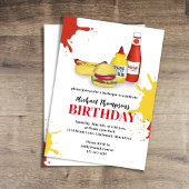 Invitation Anniversaire BBQ été fête personnalisée
