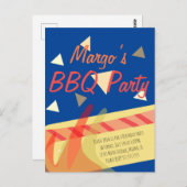 Invitation anniversaire BBQ fête de saucisses conf (Devant / Derrière)