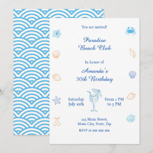 Invitation Anniversaire Beach Club