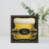 Invitation anniversaire Beer Black Gold 2 (Debout devant)