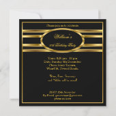 Invitation anniversaire Beer Black Gold 2 (Dos)