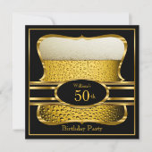 Invitation anniversaire Beer Black Gold 2 (Devant)