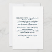 Invitation Anniversaire Bigfoot Vintage Avion Nuages drôle (Dos)