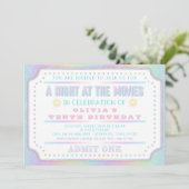 Invitation Anniversaire Billet de Cinéma Fille (Debout devant)