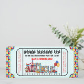 Invitation Anniversaire Billet de Cirque (Debout devant)