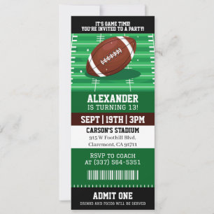 Invitation Anniversaire Billet de Football