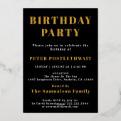 Invitation Anniversaire Black Gold Chaque année po (Verso)