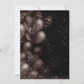 Invitation Anniversaire Black Parties scintillant Ballons Fêt (Dos)