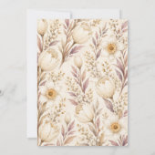 Invitation Anniversaire Blanc et Champagne (Dos)