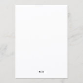 Invitation Anniversaire blanc minimaliste moderne  (Dos)