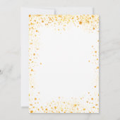 Invitation Anniversaire blanc or parties scintillant élégant (Dos)