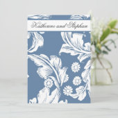 Invitation anniversaire bleu et blanc (Debout devant)