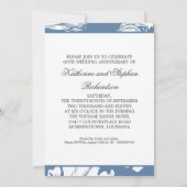 Invitation anniversaire bleu et blanc (Dos)