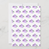 Invitation Anniversaire Blonde Princesse en violet (Dos)