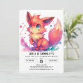 Invitation Anniversaire Bohème Digital Fox (Debout devant)