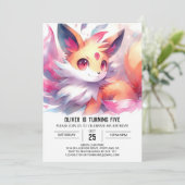 Invitation Anniversaire Bohème Digital Fox (Debout devant)