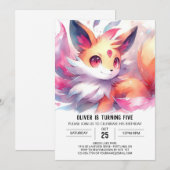 Invitation Anniversaire Bohème Digital Fox (Devant / Derrière)